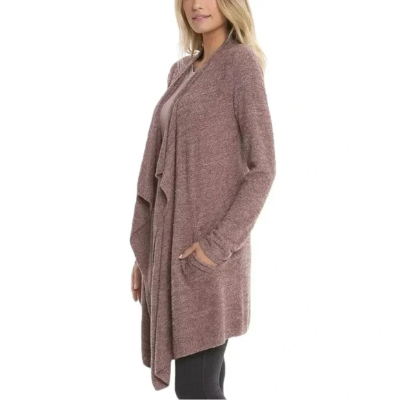 BAREFOOT DREAMS Cozychic Lite Island Wrap Open Cardigan Vintage Rosewood Small - Picture 1 of 8